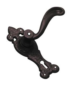 Superior Brass Lever Lock Iron Matt Black 170x50mm ONLY LEVER SET - primehardware