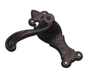 Superior Brass Lever Latch Iron Matt Black 170x50mm  ONLY LEVER SET