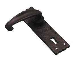 Superior Brass Lever Lock Iron Matt Black 155x41mm ONLY LEVER SET - primehardware