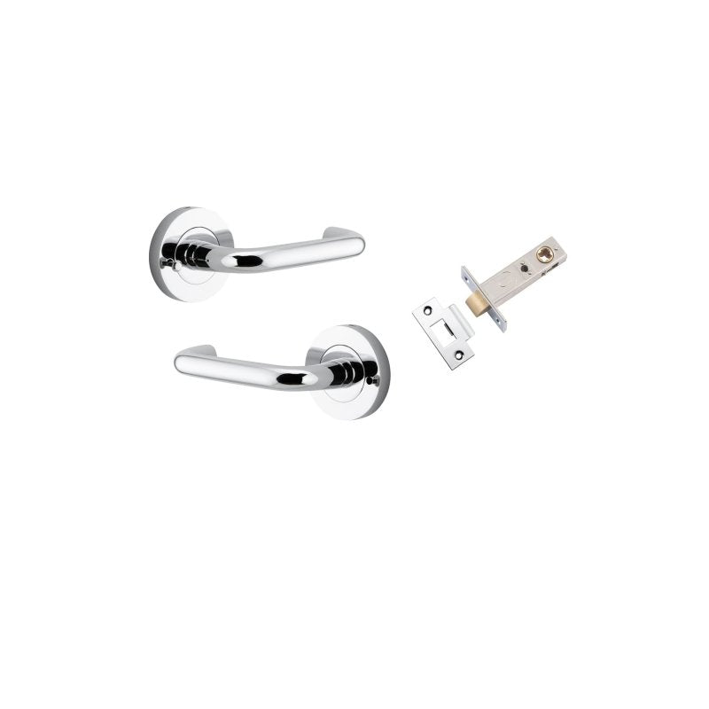 Iver Oslo Lever Door Handle On Round Rose - primehardware