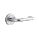 Iver Oslo Door Lever on Round Rose | Passage Lever Set Only | 9 Finishes - Brushed Chrome