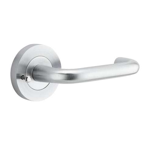 Iver Oslo Lever Door Handle On Round Rose - primehardware