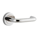 Iver Oslo Door Lever on Round Rose | Passage Lever Set Only | 9 Finishes - Polished Nickel