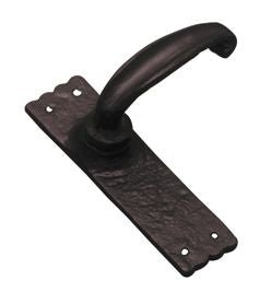 Superior Brass Lever Latch Iron Matt Black 155x41mm ONLY LEVER SET - primehardware