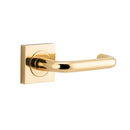 Iver Oslo Door Lever on Square Rose | Passage Lever Set Only | 9 Finishes - Polished Brass