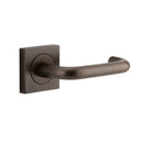 Iver Oslo Door Lever on Square Rose | Passage Lever Set Only | 9 Finishes - Signature Brass
