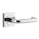 Iver Oslo Door Lever on Square Rose | Passage Lever Set Only | 9 Finishes - Polished Chrome
