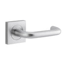 Iver Oslo Door Lever on Square Rose | Passage Lever Set Only | 9 Finishes - Brushed Chrome