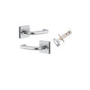 Iver Oslo Square Lever Door Handle On Rose - primehardware