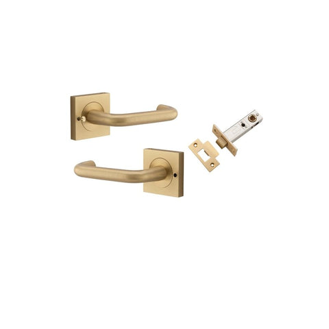 Iver Oslo Square Lever Door Handle On Rose - primehardware