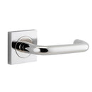 Iver Oslo Door Lever on Square Rose | Passage Lever Set Only | 9 Finishes - Polished Nickel