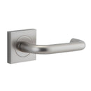 Iver Oslo Door Lever on Square Rose | Passage Lever Set Only | 9 Finishes - Satin Nickel