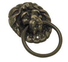 Superior Brass Lion Ring Pull Iron Black 60mm - primehardware
