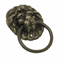Superior Brass Lion Ring Pull Iron Black Matt Black 60mm