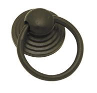 Superior Brass Ring Pull Rnd. Plate Iron Black