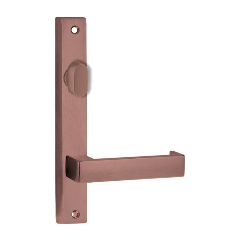Lockwood 4704 Square End Plate With Turn & 111 Lever Antique Copper 4704/111AC - primehardware