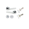 IVER Helsinki Door Lever Handle On Round Rose - primehardware