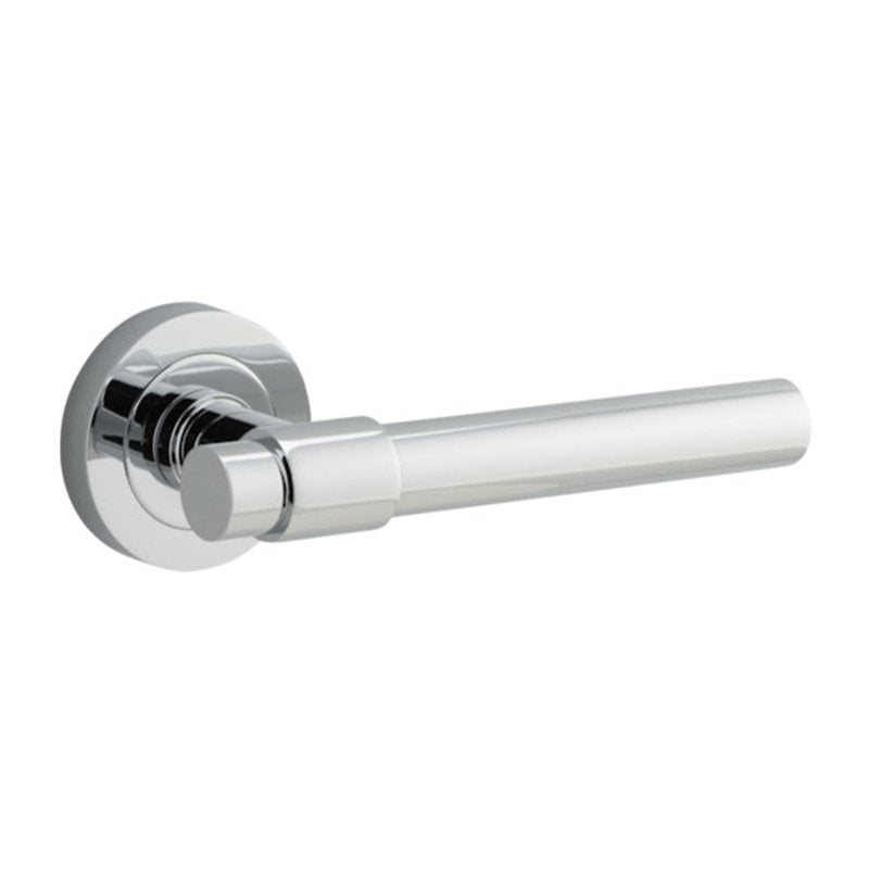 IVER Helsinki Door Lever Handle On Round Rose - primehardware