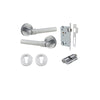 IVER Helsinki Door Lever Handle On Round Rose - primehardware