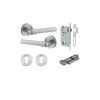 IVER Helsinki Door Lever Handle On Round Rose - primehardware