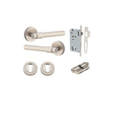 IVER Helsinki Door Lever Handle On Round Rose - primehardware