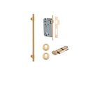 IVER Helsinki Door Pull Handle | 450mm Entrance Kit (Key/Thumb) - Brushed Brass