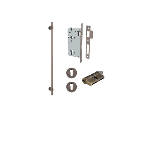 IVER Helsinki Door Pull Handle | 600mm Entrance Kit (Key/Key) - Signature Brass