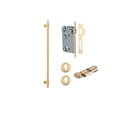 IVER Helsinki Door Pull Handle | 600mm Entrance Kit (Key/Thumb) - Brushed Brass