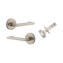 Iver Baltimore Return Solid Brass Door Lever Handle On Round Rose | Lever Set Only - lifestyle