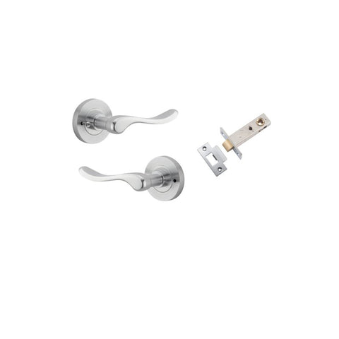 Iver Stirling Door Lever Handle On Round Rose - primehardware