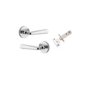 IVER Copenhagen Door Lever Handle On Round Rose | Inbuilt Privacy Kit | 7 Finishes - Polished Chrome