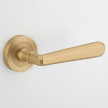 IVER Copenhagen Door Lever Handle On Round Rose | Passage Lever Set Only | 7 Finishes