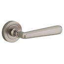 IVER Copenhagen Door Lever Handle On Round Rose | Passage Lever Set Only | 7 Finishes - Satin Nickel