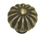 Superior Brass Knobs Fluted Iron Per 2 Matt Black 37mm - primehardware