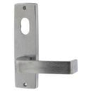 Lockwood 1901 Square End Plate with Cylinder Hole & 45 Degree Angled Down 70 Lever Satin Chrome 1901/AD70RSC - primehardware