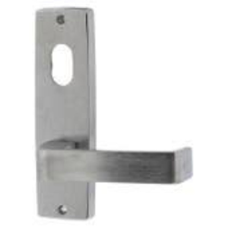 Lockwood 1901 Square End Plate with Cylinder Hole & 45 Degree Angled Down 70 Lever Satin Chrome 1901/AD70RSC