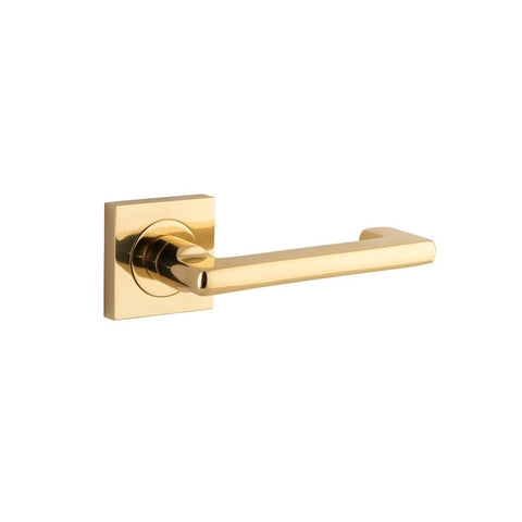 Iver Baltimore Return Solid Brass Door Lever Handle On Round Rose | Inbuilt Privacy Kit - lifestyle