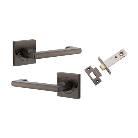 Iver Baltimore Return Door Lever Handle On Round Rose & Square Rose - primehardware