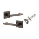 Iver Baltimore Return Door Lever Handle On Round Rose & Square Rose - primehardware