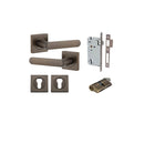 Iver Osaka Door Lever Handle On Square Rose - primehardware