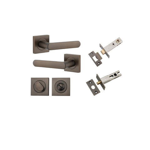 Iver Osaka Door Lever Handle On Square Rose - primehardware