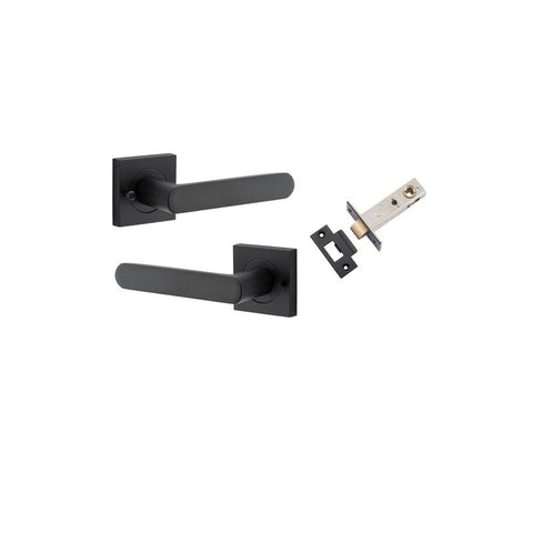 Iver Osaka Door Lever on Square Rose — Privacy Set (Separate) | Privacy set (Separate) | 6 Finishes - Satin Nickel