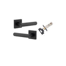 Iver Osaka Door Lever on Square Rose — Privacy Set (Separate) | Privacy set (Separate) | 6 Finishes - Signature Brass