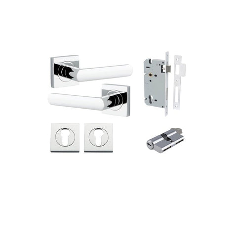 Iver Osaka Door Lever Handle On Square Rose - primehardware