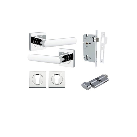 Iver Osaka Door Lever Handle On Square Rose - primehardware