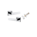 Iver Osaka Door Lever on Square Rose — Privacy Set (Separate) | Privacy set (Separate) | 6 Finishes - Polished Chrome