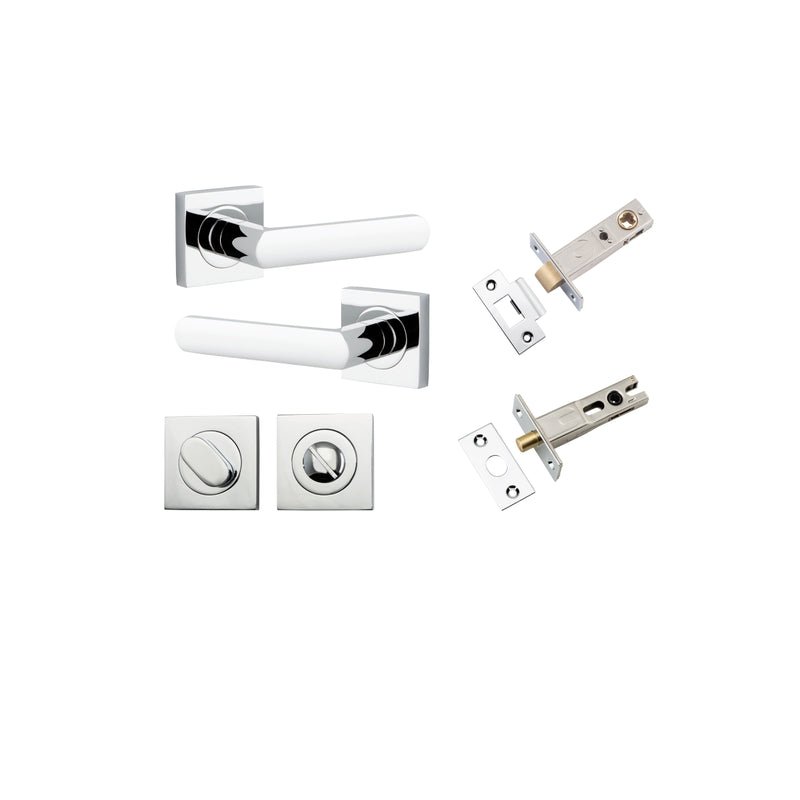Iver Osaka Door Lever Handle On Square Rose - primehardware
