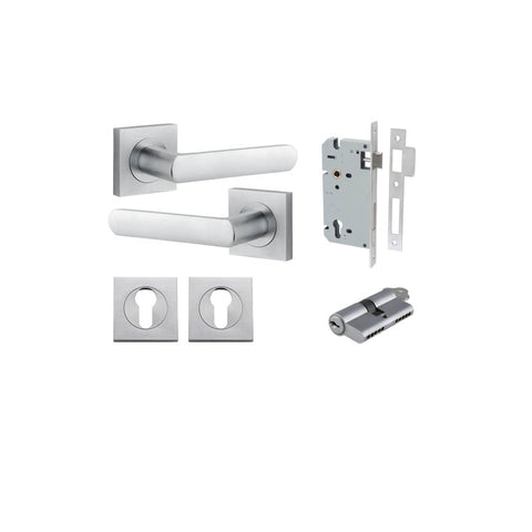 Iver Osaka Door Lever Handle On Square Rose - primehardware