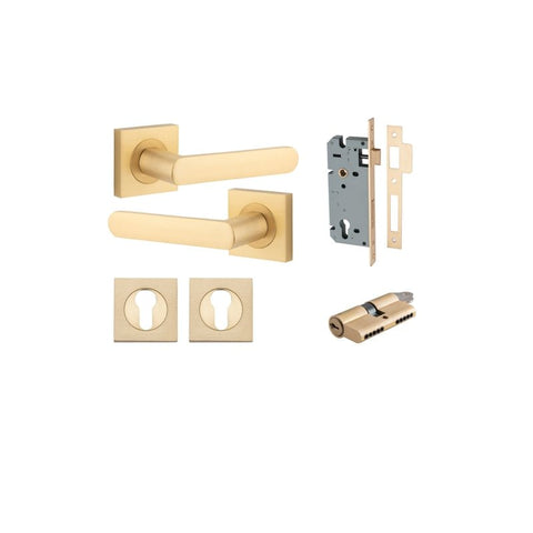 Iver Osaka Door Lever Handle On Square Rose - primehardware