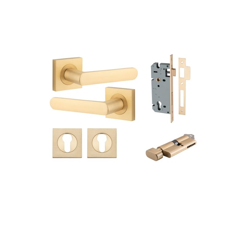 Iver Osaka Door Lever Handle On Square Rose - primehardware